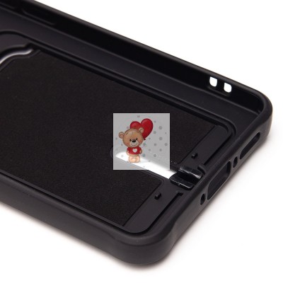 Чехол-накладка для Xiaomi Poco X7 Pro (черный) - SC304 с картхолдером