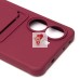 Чехол-накладка для Xiaomi Poco X7 Pro (бордовый) - SC304 с картхолдером