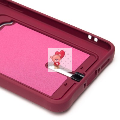 Чехол-накладка для Xiaomi Poco X7 Pro (бордовый) - SC304 с картхолдером