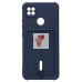Чехол-накладка для Xiaomi Redmi 10A (темно-синий) - SC304 с картхолдером