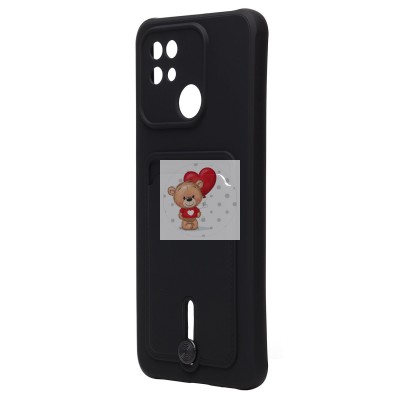 Чехол-накладка для Xiaomi Redmi 10C (черный) - SC304 с картхолдером Чехол-накладка для Xiaomi Redmi 10C (черный) - SC304 с картхолдером