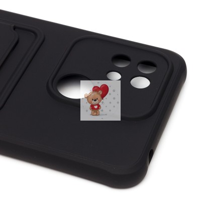 Чехол-накладка для Xiaomi Redmi 10C (черный) - SC304 с картхолдером Чехол-накладка для Xiaomi Redmi 10C (черный) - SC304 с картхолдером