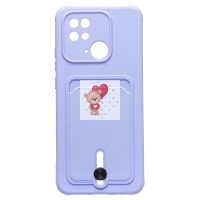 Чехол-накладка для Xiaomi Redmi 10C (темно-фиолетовый) - SC304 с картхолдером