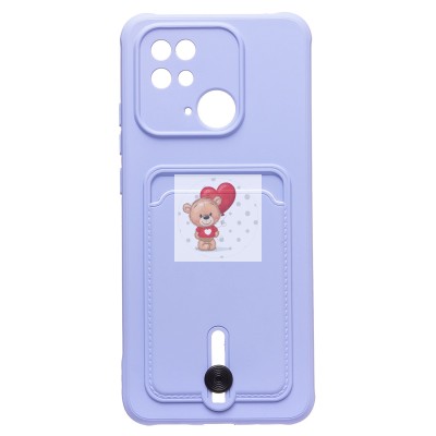 Чехол-накладка для Xiaomi Redmi 10C (темно-фиолетовый) - SC304 с картхолдером