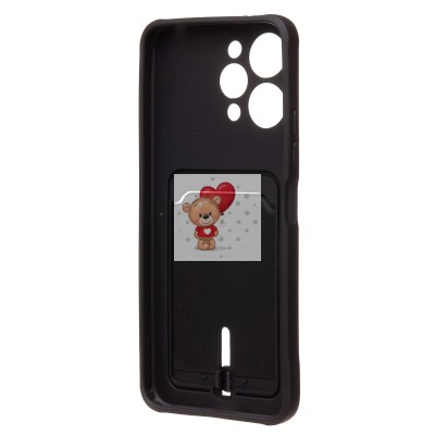 Чехол-накладка для Xiaomi Redmi 12 (черный) - SC304 с картхолдером Чехол-накладка для Xiaomi Redmi 12 (черный) - SC304 с картхолдером