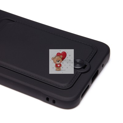 Чехол-накладка для Xiaomi Redmi 12 (черный) - SC304 с картхолдером Чехол-накладка для Xiaomi Redmi 12 (черный) - SC304 с картхолдером