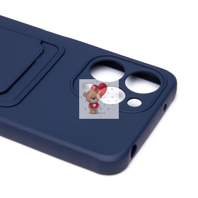 Чехол-накладка для Xiaomi Redmi 12 (темно-синий) - SC304 с картхолдером