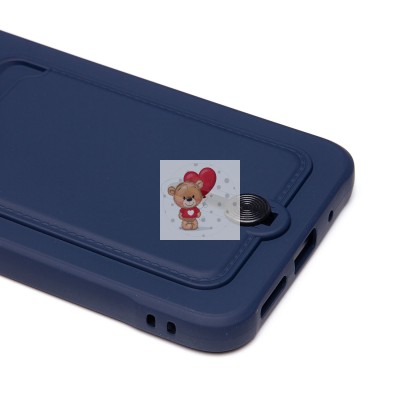 Чехол-накладка для Xiaomi Redmi 12 (темно-синий) - SC304 с картхолдером