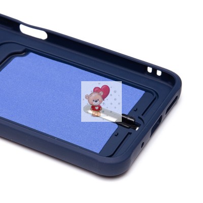 Чехол-накладка для Xiaomi Redmi 12 (темно-синий) - SC304 с картхолдером