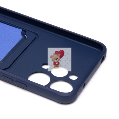 Чехол-накладка для Xiaomi Redmi 12 (темно-синий) - SC304 с картхолдером