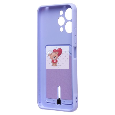 Чехол-накладка для Xiaomi Redmi 12 (темно-фиолетовый) - SC304 с картхолдером