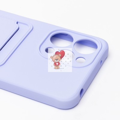 Чехол-накладка для Xiaomi Redmi 12 (темно-фиолетовый) - SC304 с картхолдером