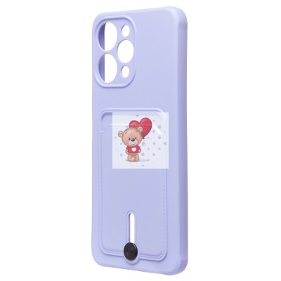 Чехол-накладка для Xiaomi Redmi 12 (светло-фиолетовый) - SC304 с картхолдером