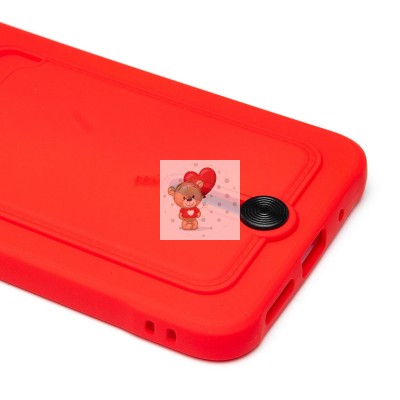Чехол-накладка для Xiaomi Redmi 12 (красный) - SC304 с картхолдером