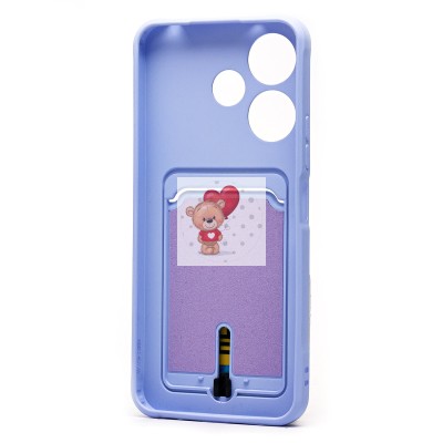 Чехол-накладка для Xiaomi Redmi 13 4G (светло-фиолетовый) - SC304 с картхолдером