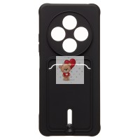 Чехол-накладка для Xiaomi Redmi 14C 4G (черный) - SC304 с картхолдером