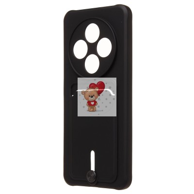 Чехол-накладка для Xiaomi Redmi 14C 4G (черный) - SC304 с картхолдером