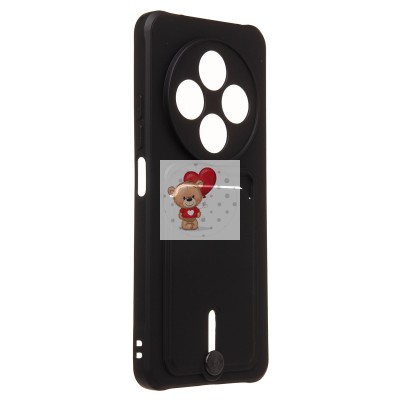 Чехол-накладка для Xiaomi Redmi 14C 4G (черный) - SC304 с картхолдером