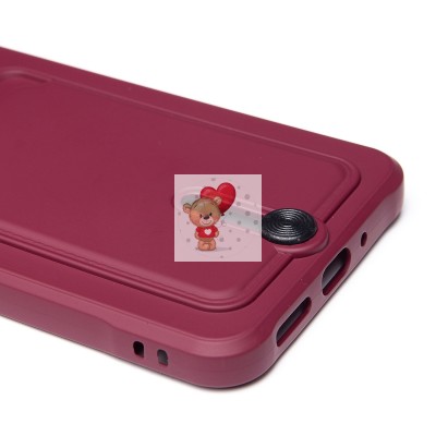 Чехол-накладка для Xiaomi Redmi 14C 4G (бордовый) - SC304 с картхолдером