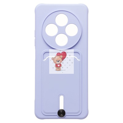 Чехол-накладка для Xiaomi Redmi 14C 4G (светло-фиолетовый) - SC304 с картхолдером