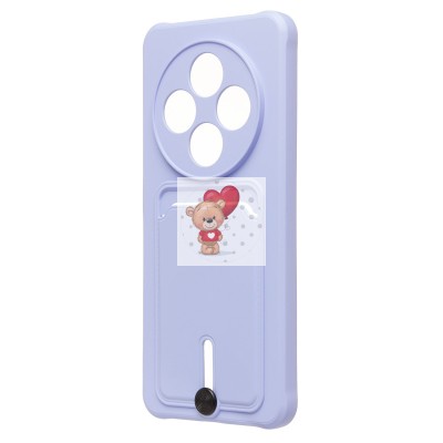 Чехол-накладка для Xiaomi Redmi 14C 4G (светло-фиолетовый) - SC304 с картхолдером