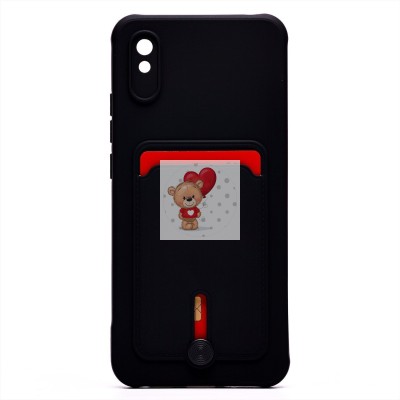 Чехол-накладка для Xiaomi Redmi 9i (черный) - SC304 с картхолдером