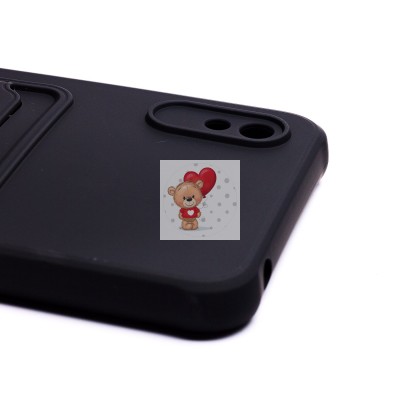 Чехол-накладка для Xiaomi Redmi 9i (черный) - SC304 с картхолдером