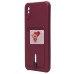 Чехол-накладка для Xiaomi Redmi 9A (бордовый) - SC304 с картхолдером Чехол-накладка для Xiaomi Redmi 9A (бордовый) - SC304 с картхолдером