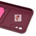 Чехол-накладка для Xiaomi Redmi 9A (бордовый) - SC304 с картхолдером Чехол-накладка для Xiaomi Redmi 9A (бордовый) - SC304 с картхолдером