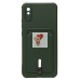 Чехол-накладка для Xiaomi Redmi 9i (темно-зеленый) - SC304 с картхолдером