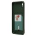 Чехол-накладка для Xiaomi Redmi 9i (темно-зеленый) - SC304 с картхолдером