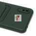Чехол-накладка для Xiaomi Redmi 9i (темно-зеленый) - SC304 с картхолдером