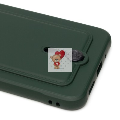 Чехол-накладка для Xiaomi Redmi 9i (темно-зеленый) - SC304 с картхолдером