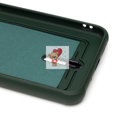 Чехол-накладка для Xiaomi Redmi 9i (темно-зеленый) - SC304 с картхолдером