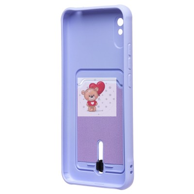 Чехол-накладка для Xiaomi Redmi 9i (темно-фиолетовый) - SC304 с картхолдером Чехол-накладка для Xiaomi Redmi 9i (темно-фиолетовый) - SC304 с картхолдером