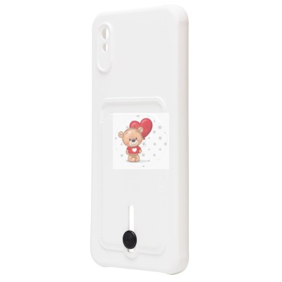 Чехол-накладка для Xiaomi Redmi 9i (белый) - SC304 с картхолдером