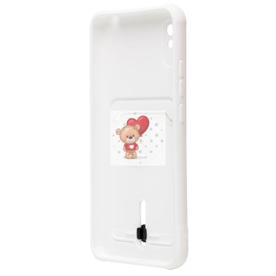 Чехол-накладка для Xiaomi Redmi 9i (белый) - SC304 с картхолдером