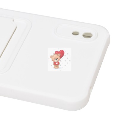 Чехол-накладка для Xiaomi Redmi 9i (белый) - SC304 с картхолдером