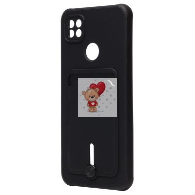 Чехол-накладка для Xiaomi Redmi 9C (черный) - SC304 с картхолдером Чехол-накладка для Xiaomi Redmi 9C (черный) - SC304 с картхолдером