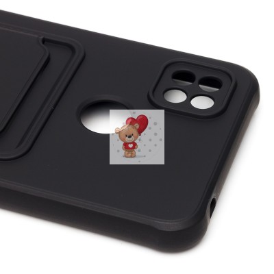 Чехол-накладка для Xiaomi Redmi 9C (черный) - SC304 с картхолдером Чехол-накладка для Xiaomi Redmi 9C (черный) - SC304 с картхолдером