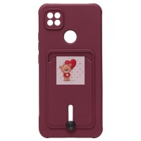 Чехол-накладка для Xiaomi Redmi 9C (бордовый) - SC304 с картхолдером Чехол-накладка для Xiaomi Redmi 9C (бордовый) - SC304 с картхолдером