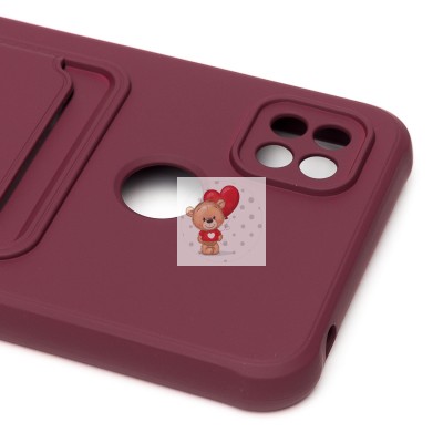 Чехол-накладка для Xiaomi Redmi 9C (бордовый) - SC304 с картхолдером Чехол-накладка для Xiaomi Redmi 9C (бордовый) - SC304 с картхолдером