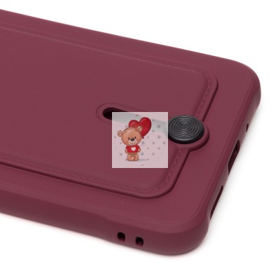 Чехол-накладка для Xiaomi Redmi 9C (бордовый) - SC304 с картхолдером Чехол-накладка для Xiaomi Redmi 9C (бордовый) - SC304 с картхолдером