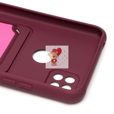 Чехол-накладка для Xiaomi Redmi 9C (бордовый) - SC304 с картхолдером Чехол-накладка для Xiaomi Redmi 9C (бордовый) - SC304 с картхолдером