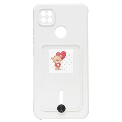 Чехол-накладка для Xiaomi Redmi 9C (белый) - SC304 с картхолдером