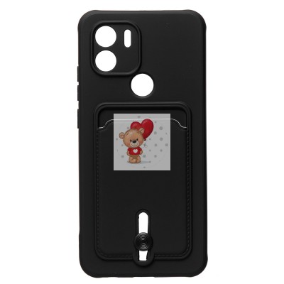 Чехол-накладка для Xiaomi Redmi A1+ (черный) - SC304 с картхолдером