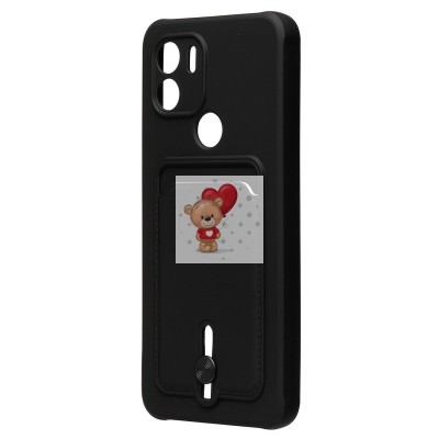 Чехол-накладка для Xiaomi Redmi A1+ (черный) - SC304 с картхолдером