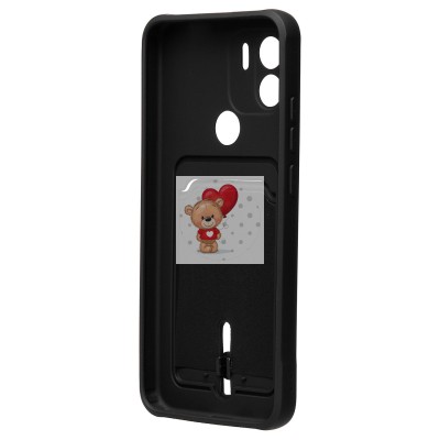 Чехол-накладка для Xiaomi Redmi A1+ (черный) - SC304 с картхолдером