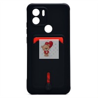 Чехол-накладка для Xiaomi Redmi A2+ (черный) - SC304 с картхолдером Чехол-накладка для Xiaomi Redmi A2+ (черный) - SC304 с картхолдером