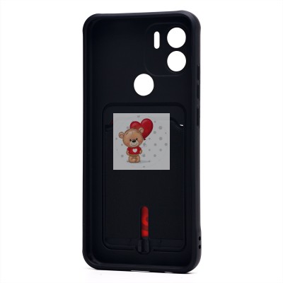 Чехол-накладка для Xiaomi Redmi A2+ (черный) - SC304 с картхолдером